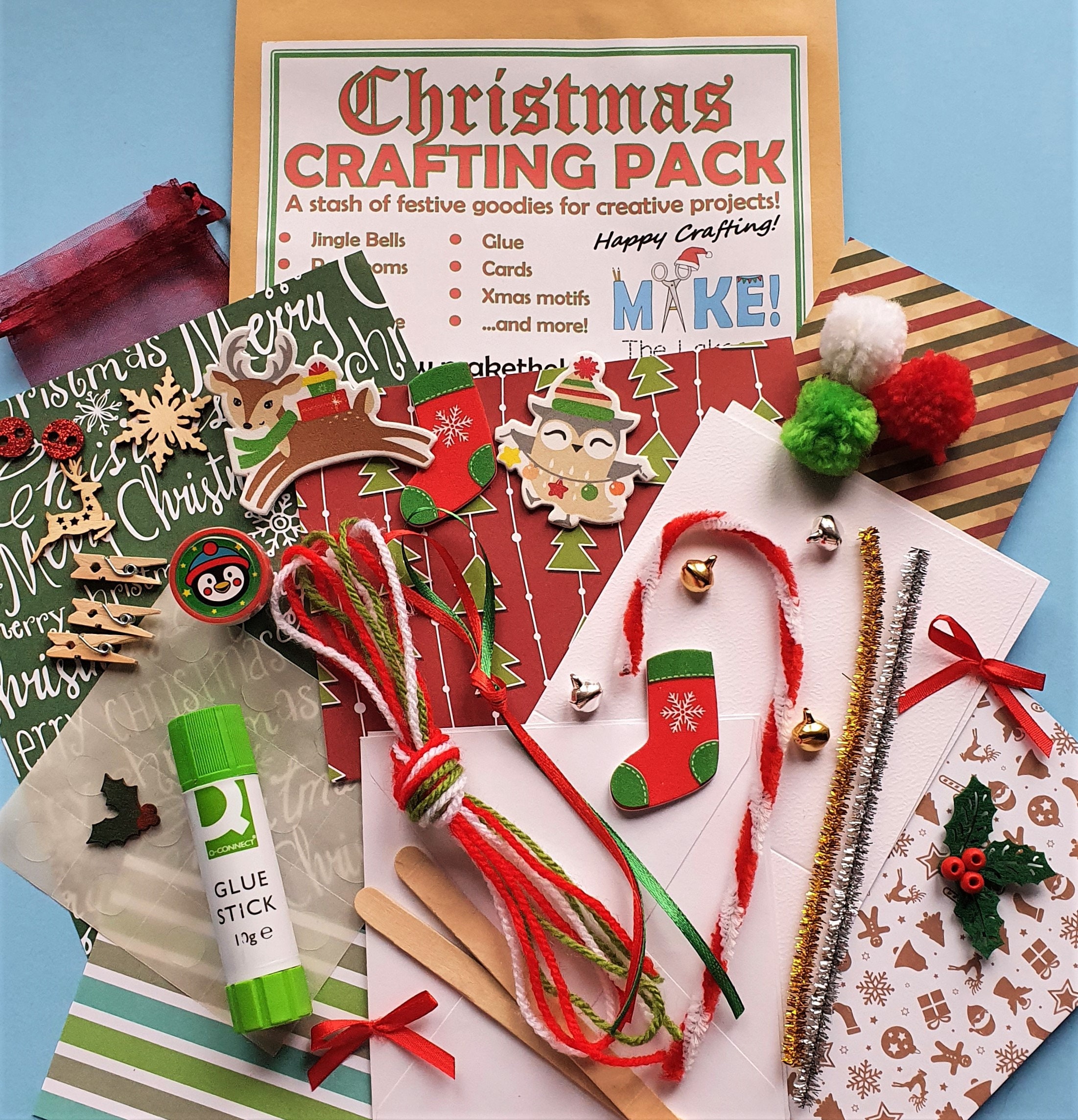 Personalised Christmas Crafts Stash Goodie Bag Festive Themed  Etsy UK