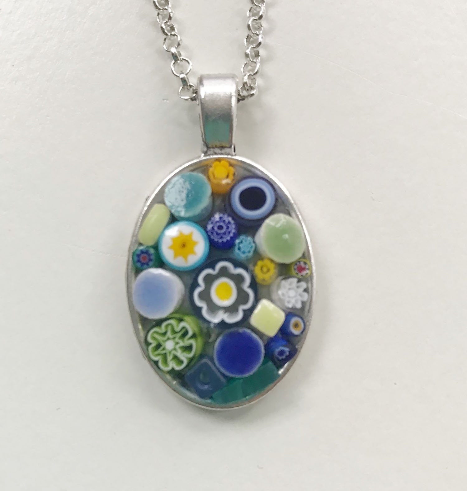 Mosaic Pendant Mosaic Art Mosaic Jewelry Mosaic Necklace Etsy