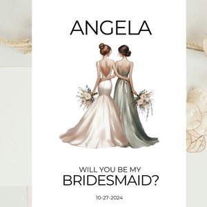 Will You Be My Bridesmaid, Will You Be My Maid Of Honor, Bridesmaid Proposal Template, Printable Bridesmaid Card