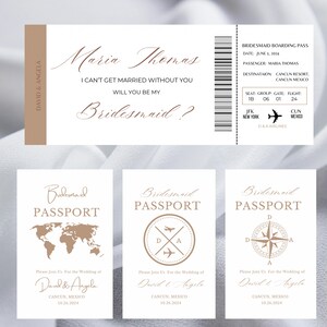Brautjungfer Vorschlag Bordkarte, druckbare Brautjungfer Vorschlag, Brautjungfer Ticket, Hochzeitsvorschlag, Bordkarte Vorlage