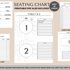 Druckbare Hochzeitstisch Sitzplan Vorlage, Event Tisch Sitzordnung, Tisch Sitzplaner, Head Table Planner, Gäste Karte