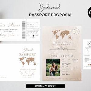 Bridesmaid Boarding Pass, Boarding Pass Template, Destination Wedding Proposal, Be My Bridesmaid Plane Ticket, Wedding Passport Invitation