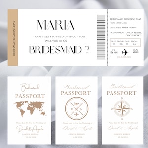 Carte d'embarquement, Carte d'embarquement de demoiselle d'honneur, Serez-vous ma demoiselle d'honneur, Carte à imprimer, Proposition de demoiselle d'honneur de mariage à destination, Billet d'avion