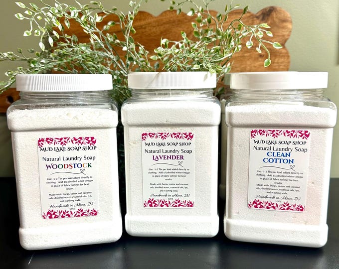 Natural Laundry Soap ~ Various Scents