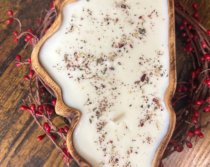 Illinois Wood Bowl Candle