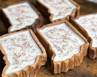 Indiana Christmas - Large Wood Bowl Candle