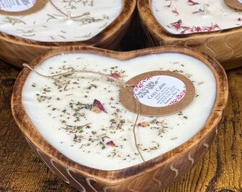 Heart Wood Bowl Candle - Various Scents
