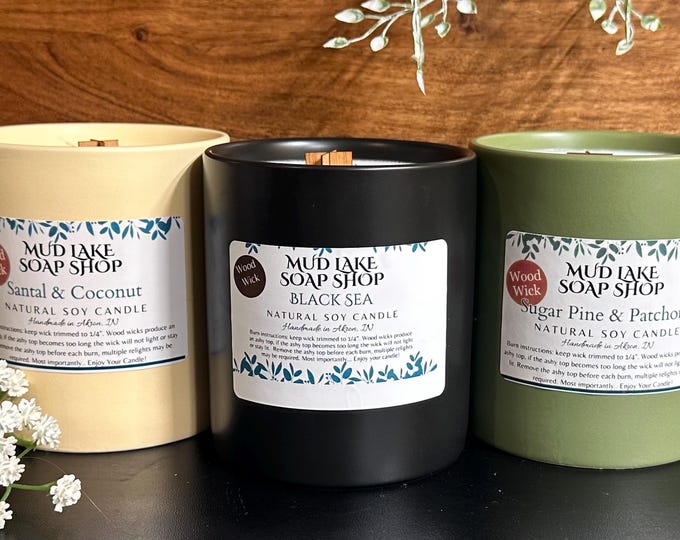 Wood Wick Candles - Various Scents