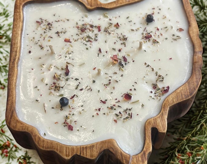 Ohio Wood Bowl Candle