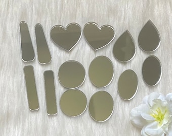 Silver mirror centers, mirror Cabachons, Native beading supplies