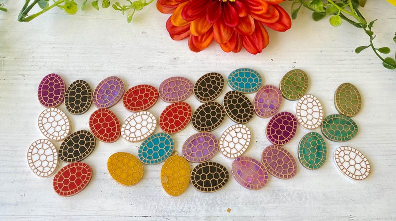 Indigenous earring components, Turtle Shell Earring blanks, Native Inspired Jewelry Making Supplies image 7