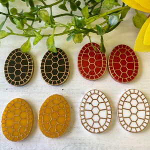 Indigenous earring components, Turtle Shell Earring blanks, Native Inspired Jewelry Making Supplies image 10