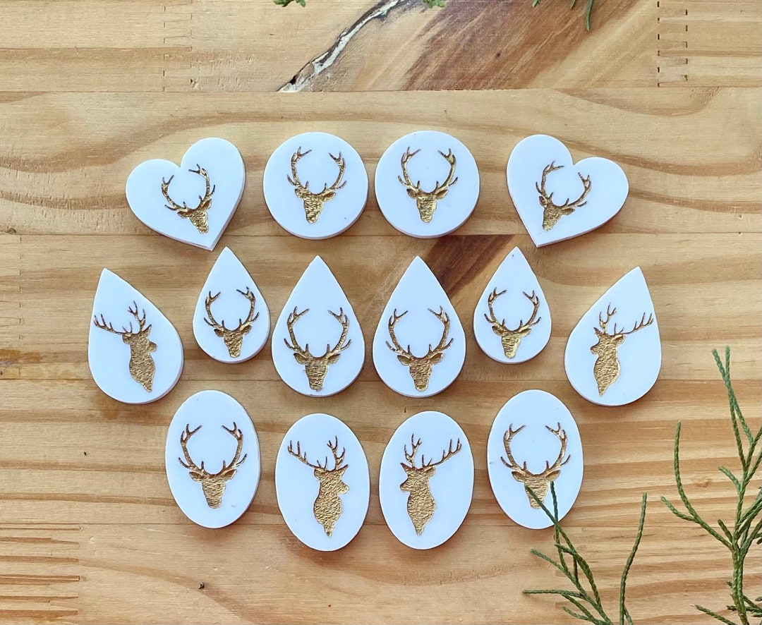 Gold Deer Cabochons Beading Centers Native Cabs Beading Etsy