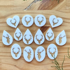 Gold Deer Cabochons beading centers native cabs beading supplies