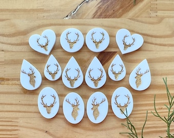 Gold Deer Cabochons beading centers native cabs beading supplies