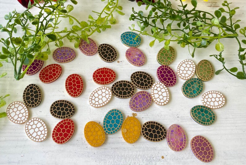 Indigenous earring components, Turtle Shell Earring blanks, Native Inspired Jewelry Making Supplies image 9