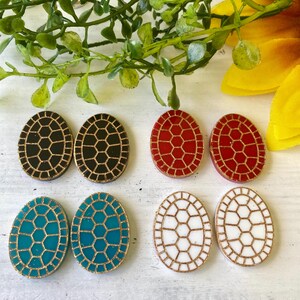 Indigenous earring components, Turtle Shell Earring blanks, Native Inspired Jewelry Making Supplies image 13