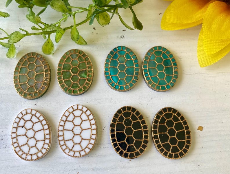 Indigenous earring components, Turtle Shell Earring blanks, Native Inspired Jewelry Making Supplies image 12