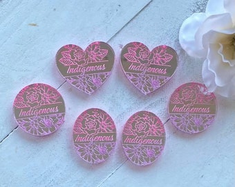 Native cabs, native beading, indigenous cabs, heart mirror cabs