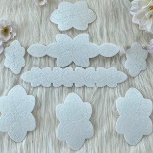 Blomsterregaliepärlmönster, filt- och pellonmönster