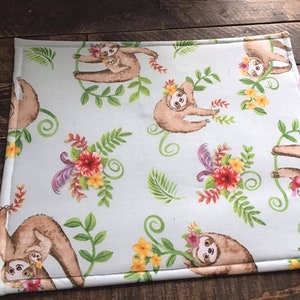 Bolsa de proyecto frontal de vinilo temática de perezosos