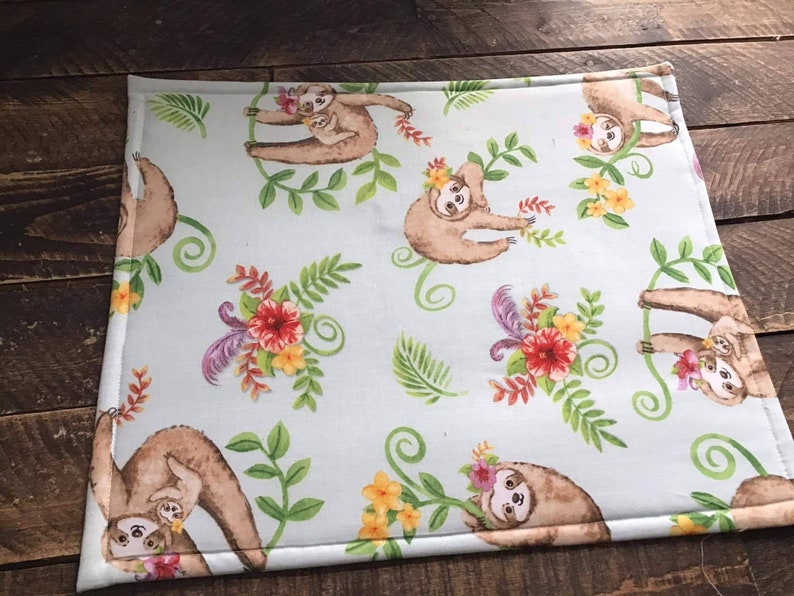 Sloth Themed Vinyl Front Project Bag - Etsy