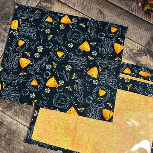 Bolsa para proyectos con parte frontal de vinilo de abejas