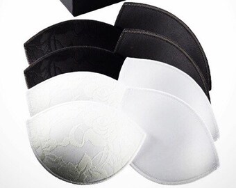 New mum gift pack - 12 pairs (24 pads) luxury super soft cotton, leakproof, curved Nursing Slips (maternity) / Bra inserts.  Black/Cream.