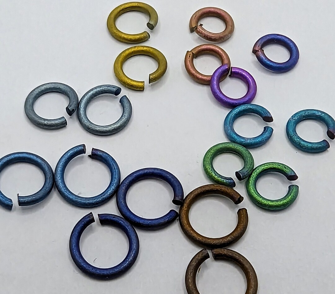 50 Titanium Jump Rings, 16 Gauge Rings. Jewelry Making and Repair