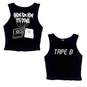 Tape B cropped tank top | Tape B edm music festival merch