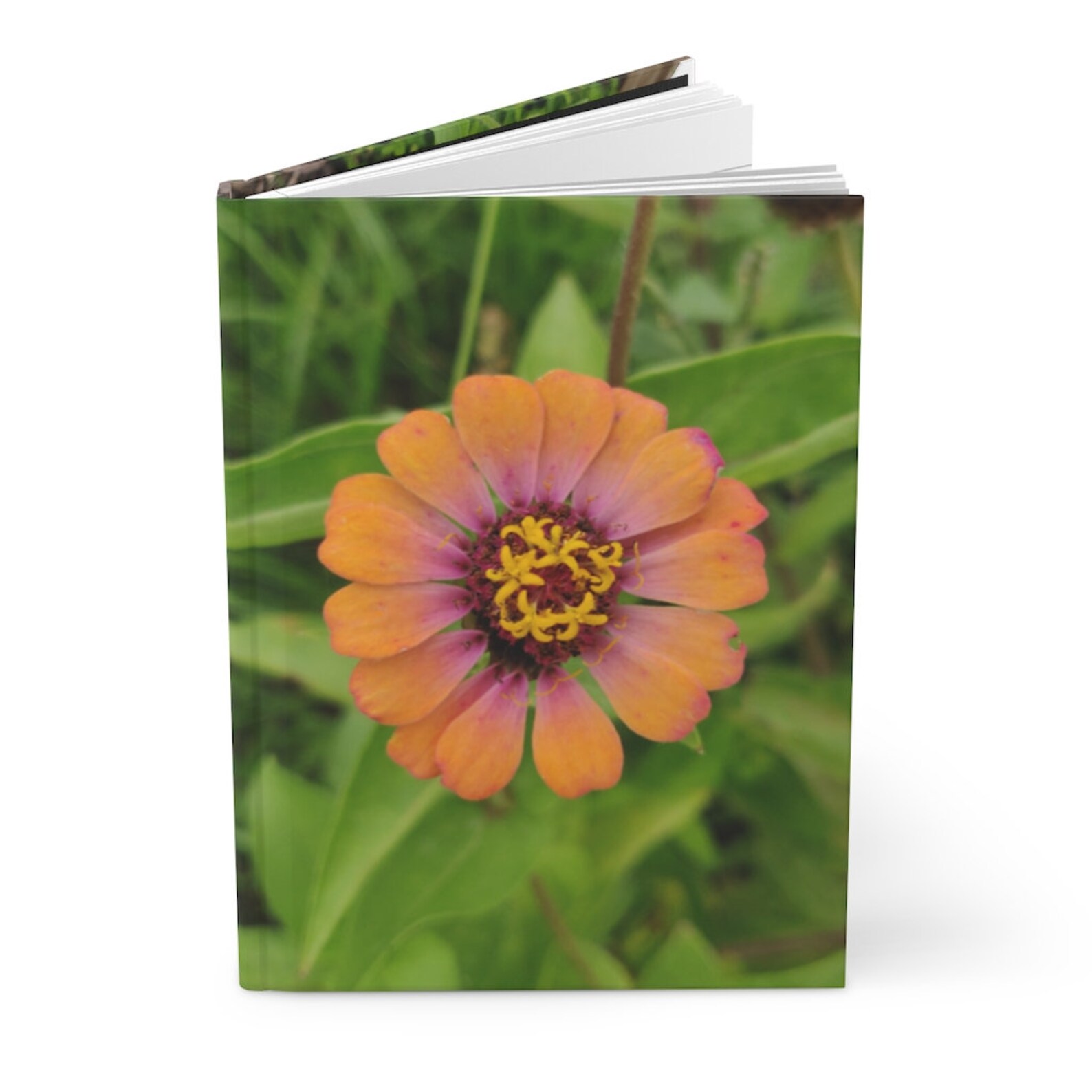 Hardcover Zinnia Journal Matte Garden Flower Series Etsy