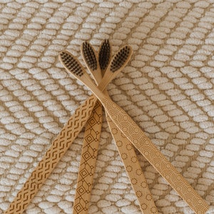 Bamboo Toothbrushes, Zero Waste Toothbrushes, Bamboo Toothbrush Set,Soft Bristles,Charcoal Infused,Biodegradable,Sustainable,Eco Friendly