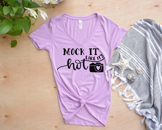 Purple Flat Lay Lilac V Neck Shirt Mock Up Women S Etsy