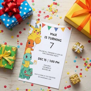 Pokemon Birthday Party Invitation