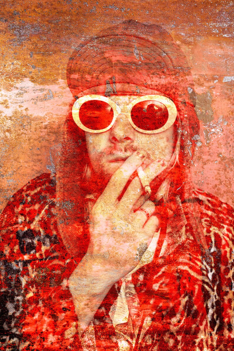 Kurt Cobain Nirvana Grunge Canvas Wall Art Framed Print Various Sizes