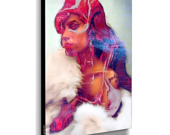 Amy Winehouse Wall Art Canvas Framed Print | Pop Style Art | Graffiti Modern Pop Art | Personalized Canvas | Poster | Limited Edition