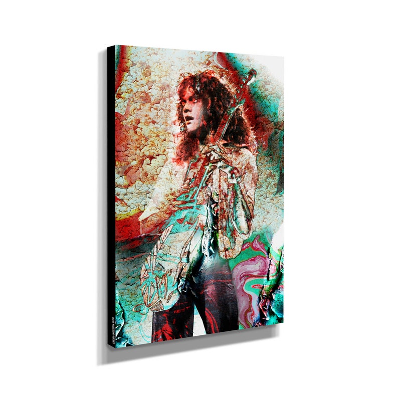 Eddie Van Halen Wall Art Canvas Framed Print Various Sizes Etsy