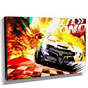Split Second Print Car Video Game Canvas Wall Art Framed Poster- Various Sizes