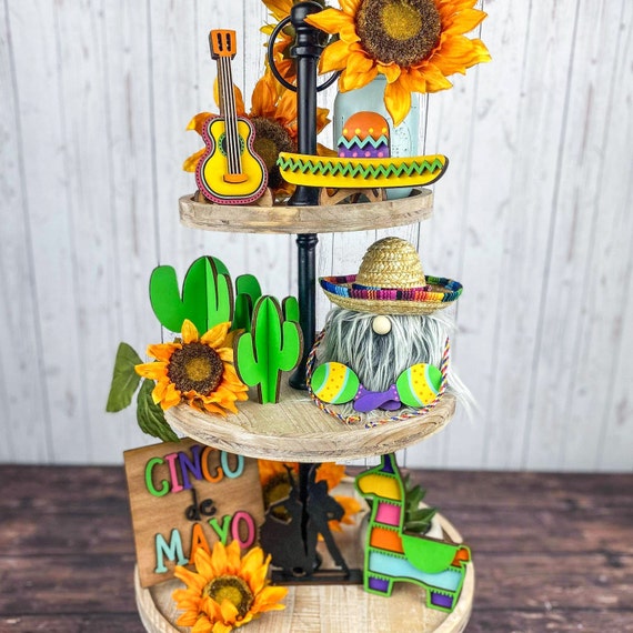 Summer Tiered Tray Decor, Farmhouse Watermelon Tray Decorations, Hello