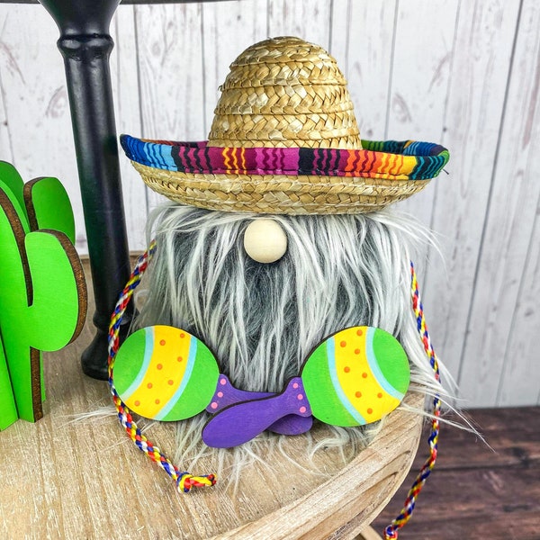 Cinco De Mayo Tier Tray Decor, Fiesta Party Decor, Cinco de Mayo Gnome, Fiesta Gnome, Sombrero gnome, Farmhouse Decor