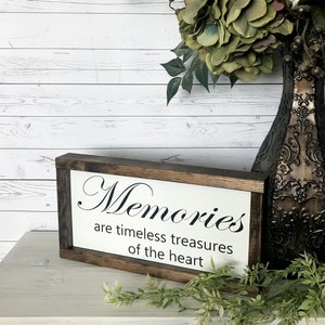 Handmade Farmhouse Wood Sign: Memories are Timeless Treasures