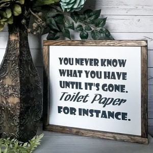 Funny Bathroom Decor - Funny Bathroom Signs - Farmhouse Bathroom Decor