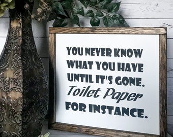 Funny Bathroom Decor - Funny Bathroom Signs - Farmhouse Bathroom Decor