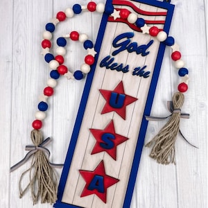 God Bless America Sign: Patriotic 4th of July Decor