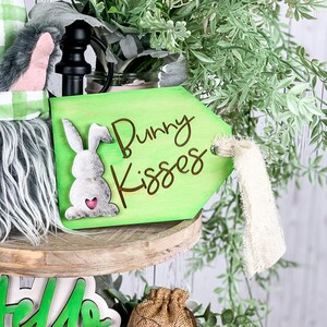 Easter Decor, Bunny Kisses, Easter Signs, Tiered Tray Decor, Easter Tiered Tray, Bunnies, Easter Bunny Sign, Bunny Kisses Tag, Tag Decor
