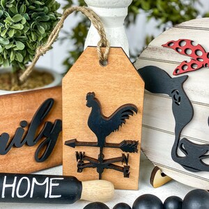 Family Farmhouse Tiered Tray Bundle, Family Home Sweet Home Tiered Tray Decor, Farmhouse Tiered Tray Decor, Black and White Farmhouse