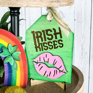 St. Patrick&#39;s Day Tiered Tray Decor: Handmade Irish Signs