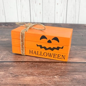 Halloween Faux Book Stack: Rustic Painted Book Decor