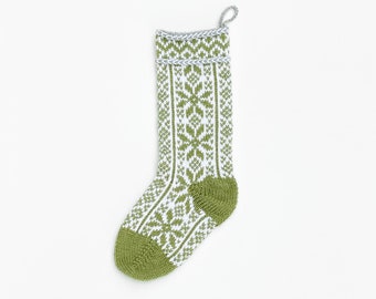 Handmade Fair Isle Christmas Stocking (Pattern C)