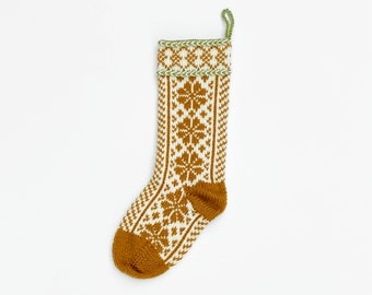 Handmade Fair Isle Christmas Stocking (Pattern B)